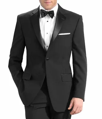 Men's Tuxedo. Size 44L Jacket & 37L Pants. Formal Wedding Prom Dress • $124.95