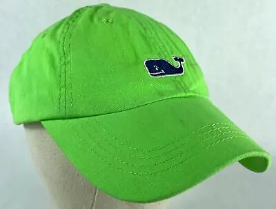 Vineyard Vines Adjustable Baseball Hat Lime Green W/ Blue Whale Logo • $6.87