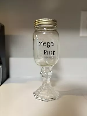 Mason Jar Wine Glass -Redneck Country Wedding Event - MegaPint Mega Pint - Depp • $12