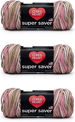 Red Heart Super Saver Yarn 3 Pack Print Colors - 3 Count • $20