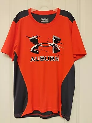 Under Armour Auburn Tigers Short Sleeve T-Shirt Size YLG Youth Large Heatgear • $13.99