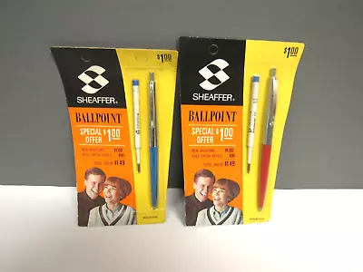 Vintage Sheaffer Lot Of 2 Ballpoint Pens With Refill On Card • $9