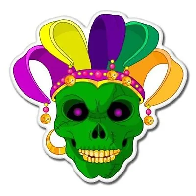 Mardi Gras Mask Car Vinyl Sticker - SELECT SIZE • $4.29