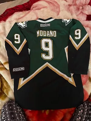 Ccm Nhl Dallas Stars Mike Modano 9 Hockey Jersey Youth L/xl Sewn Vintage  • $200