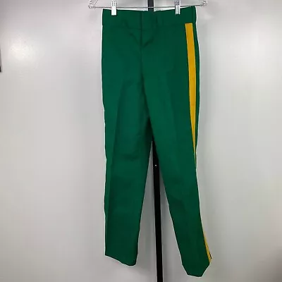 Vintage Green Marching Band Uniform Pants Yellow Pinstripe XS/Small • $36