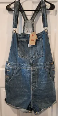 Levi's Women's Premium Vintage Shortalls - Blue Denim - XL • $59.99