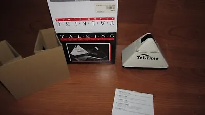 Vintage Talking Alarm Clock White Triangle Pyramid New Open In Original Box • $9.99