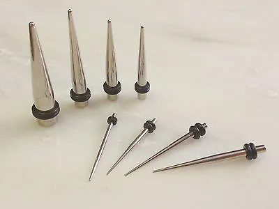 8pc Steel Taper Expander Sets 14g12g10g8g6g4g2g0g Wholesale Body Jewelry • $11.99