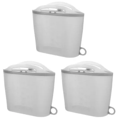  3pcs Steam Sterilizer Bag Reusable Microwave Steam Bag Silicone Food Container • £26.55