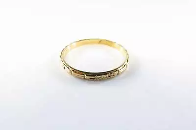 Antique 14K Yellow Gold Wedding Band J.R. Wood & Sons Company (ArtCarved) Size 6 • $250.75