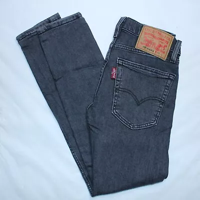 LEVIS 519 Hi Ball Jeans Blue Denim Skinny Fit Mens W28 L28 Charcoal Grey Zip Fly • £19.99