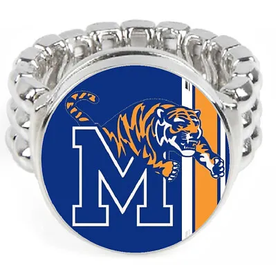 Memphis Tigers Mens Womens Ring Fits All University Football Jewelry Gift D2 • $19.96