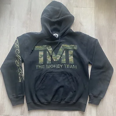 TMT The Money Team Floyd Mayweather Jr. Hoodie Black Green Camo Faded Size S • $34.95