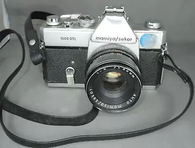 Vintage Mamiya Sekor 1000 DTL 35mm SLR Film Camera 50mm 1:2  Auto Lens • $22