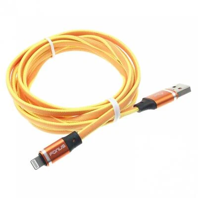 $9.39 • Buy For IPhone IPad IPod - 6FT LONG USB CABLE ORANGE CHARGER CORD POWER WIRE BRAIDED