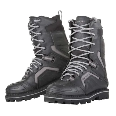 Motorfist MF19A-M15-BLK-F80 Stomper 3.0 Black Waterproof Boots Men's Size 8 • $84.99