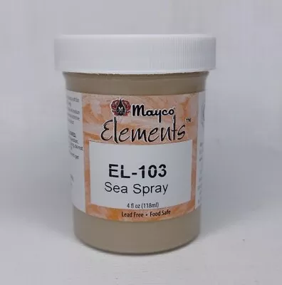 Mayco Elements Ceramic Glaze EL-103 Sea Spray USED 4 Oz Jar • $19.99