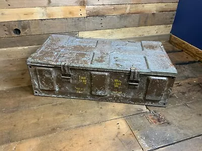 Army  Military Box Ammo Metal Trunk Ammunition Metal Surplus Storage Box 🟣 • £35