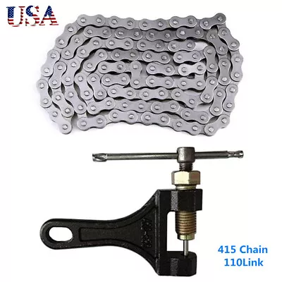 415-110L Drive Chain +Chain Splitter 49cc- 80cc 2 Stroke Engine Motorized Bike • $29.83