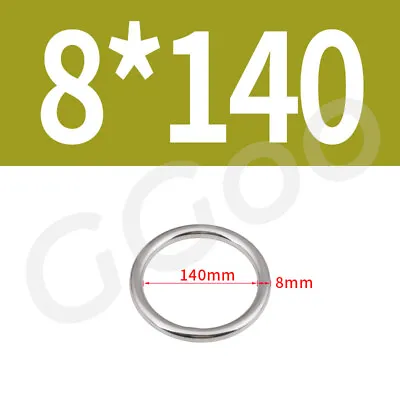 A2 Stainless Steel Metal O Ring Welded Smooth Round Wire Dia 3-16mm ID 15-150mm • $89.25