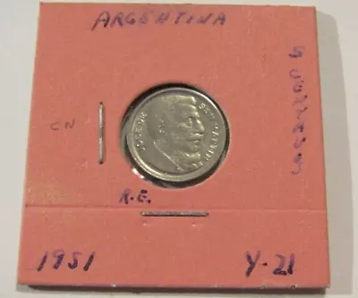 Argentina 1951 5 Centavos Coin • $4.99