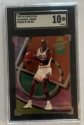 1993-94 Fleer Ultra Power In The Key #2 Michael Jordan Bulls HOF SGC 10 GEM MINT • $7999