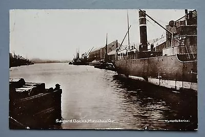 R&L Postcard: Salford Docks Manchester Wyman's 1914 • £8.50