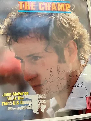 $120 • Buy JOHN McENROE Signed 1981 Sports Illustrated Tennis Magazine Cover  Autographed  