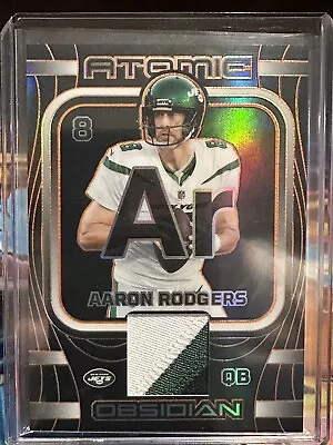 2023 Obsidian Football Aaron Rodgers ATOMIC MATERIALS ELECTRIC ETCH ORANGE /49 • $18.99