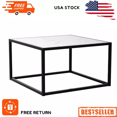 Marble Coffee Table Small Square Coffee Tables Modern Center Table For Home NEW. • $103.09