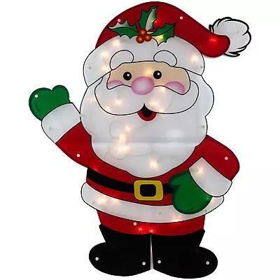 Northlight 30.5  Lighted 2 Dimensional Santa Claus Christmas Outdoor Decoration • $54.17