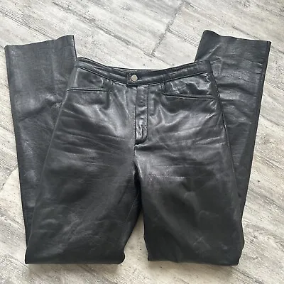 Wilson’s Leather Vintage High Rise Pants 80s 90s Black 8 • $38.80