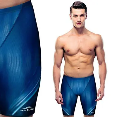 Professional Men's Blue Swim Jammer - Perfect Swimwear For Performance In Large • $11.99
