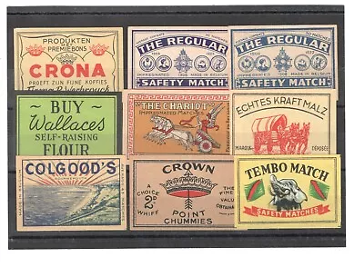 Matchbox Labels BELGIUM Set 9 Pcs • $1.49