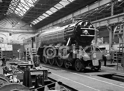 Railway Photograph 6x4   'Flying Scotsman'  Darlington Works  1965. • £2.95