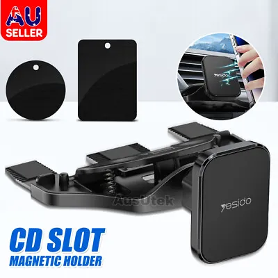 Universal Magnetic Car Phone Stand CD Slot Mount Holder For Mobiles IPhone 15 • $16.95