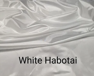 Silk Habotai Lining  In White 60  Wide By Yard  Blouse Scarves Lingerie. • $4.50