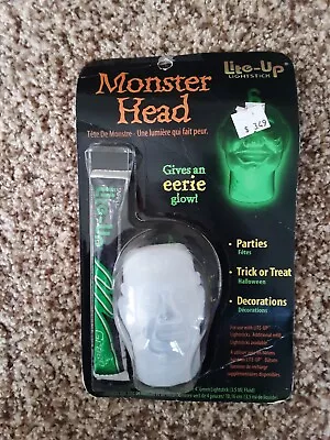 Lite-Up Frankenstein Monster Head Glow Stick MOC Eerie Vintage Halloween • $8.99