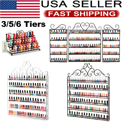 Metal Nail Polish Rack Wall Mounted Display Organizer Nail Polish Holder Stand • $21.99