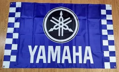 Flag Banner Yamaha Motorcycle Racing Garage Man Cave 3'X5' 2x8ft Atv Atc Wall De • $16.17