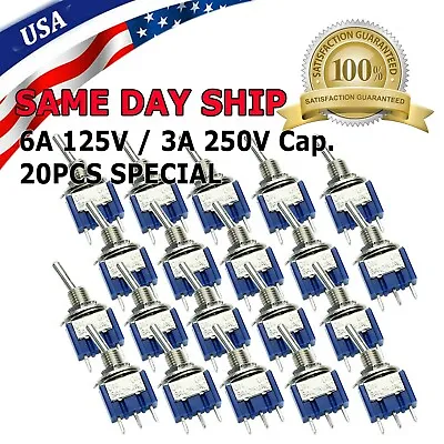 20x 3 Pin SPDT ON-ON 2 Position Mini Toggle Switches MTS-102 US Stock Free Ship • $9.99