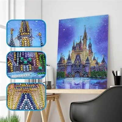 $17.05 • Buy AU Seller 5D Disneyland Castle Crystal Diamond Painting Partial Kit 30 X 40 