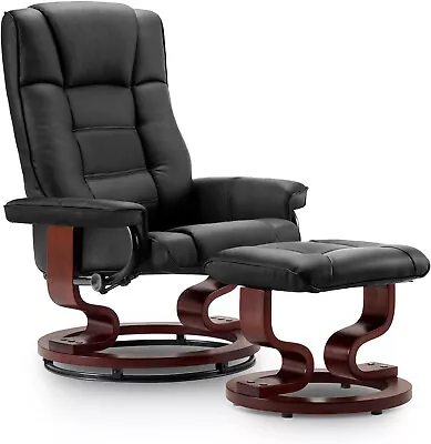 Mcombo Swivel Recliner With Ottoman Multi-Position Leisure Office Chair With Ad • $304.85
