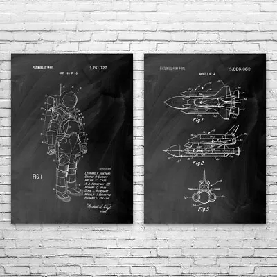 NASA Space Patent Prints Set Of 2 NASA Gift Space Wall Art Astronomy Student • $19.95