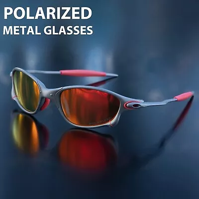 X-Metal Cyclops Sunglasses Driving Ruby Polarized Lenses Titanium Goggles Uv400 • $19.91