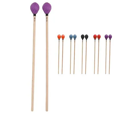 1 Pair Marimba Mallets Medium Hard Yarn Head With Maple Handle For Percussion P • $11.76