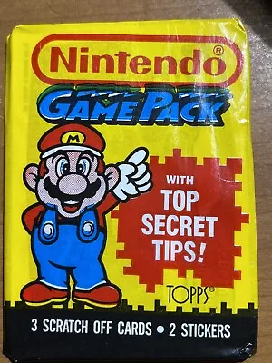 Nintendo Game Pack Trading Cards 1989 Topps Unopened- Mario Game Pack Rare • $7.85