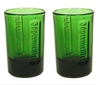 2 X Jägermeister Green Glass 25ml Shot Glasses Brand New  • £5.99