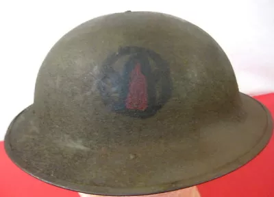 WWI US Army AEF M1917 Helmet W/Liner Hand Painted  89th Infantry Division Emblem • $349.99