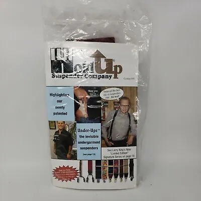 HoldUp Brand Suspenders - No Slip Gold Clips - JS Burgundy 3303XG - Y Back -NEW • $12.75